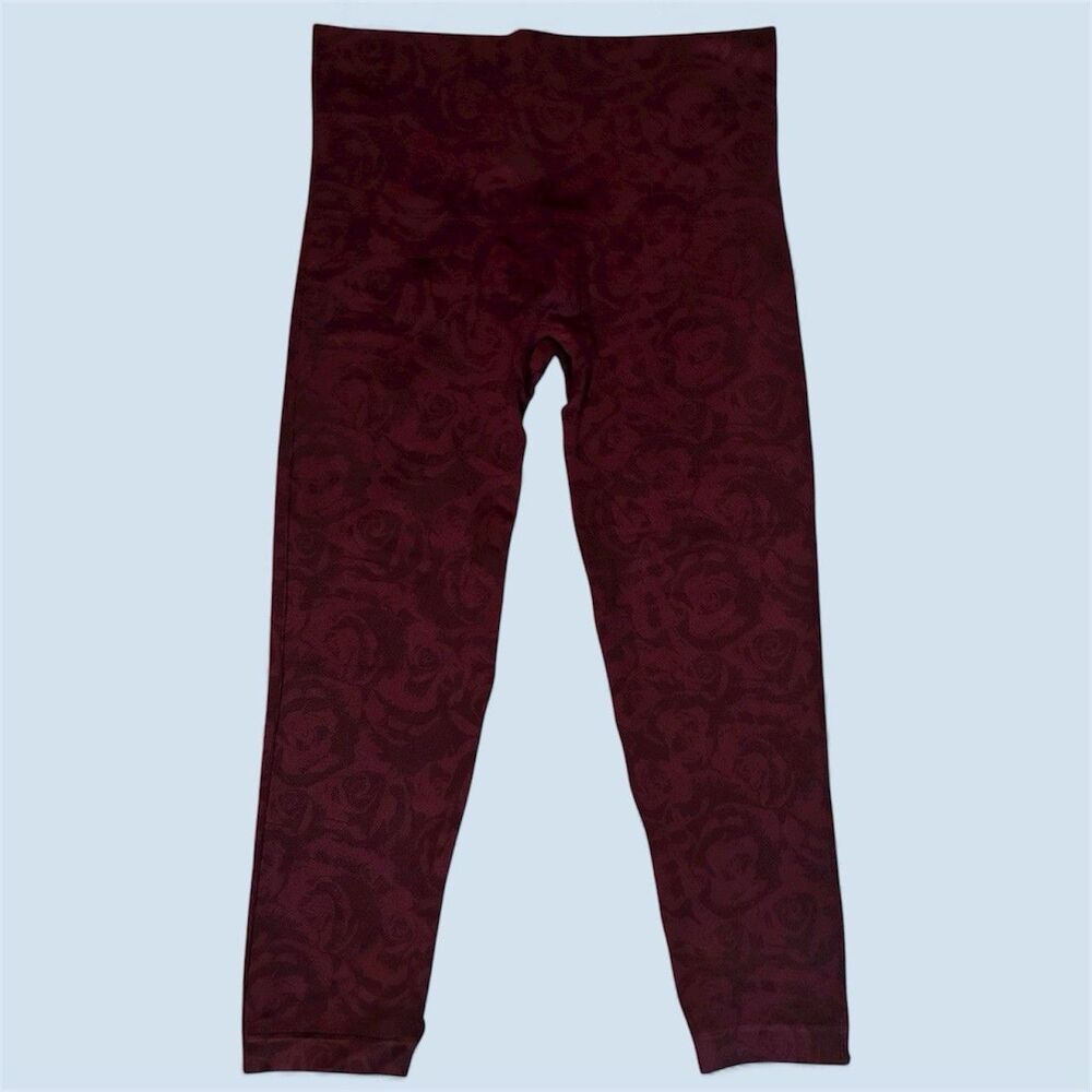 Spanx Women’s Rose Red Leggings Size Extra Large